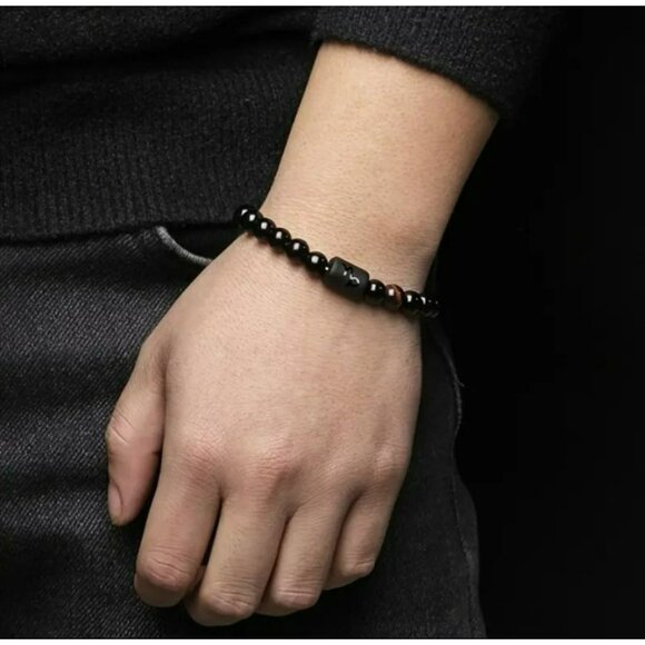 NWT - Aquarius Tiger Eye Stone Bead Bracelet (SKU 0114) - Picture 5 of 6